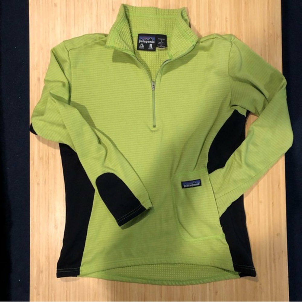 Patagonia Turtleneck Vintage Y2K Bright Green Womens Small